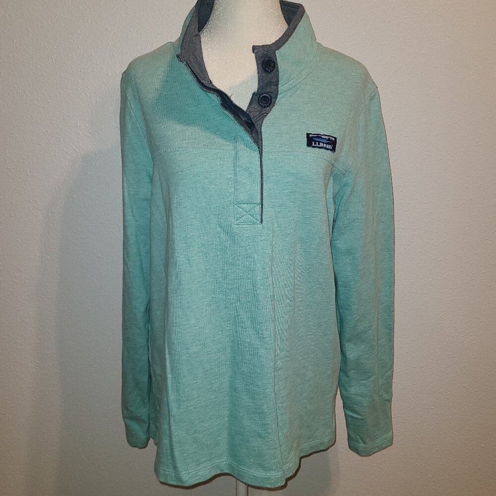 L.L. Bean Activewear Turquoise Sweater